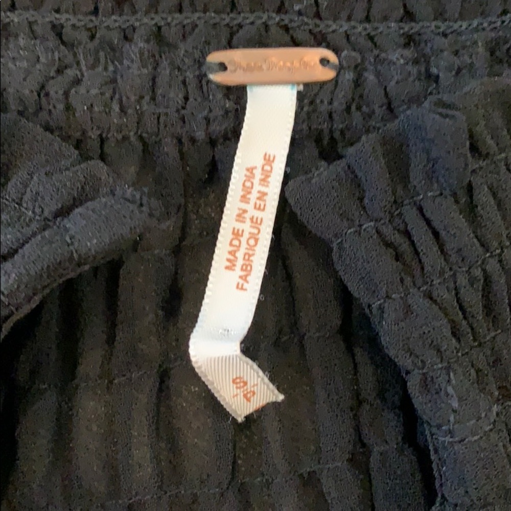 Free People Black Sheer Tunic Top - Picture 5 of 8